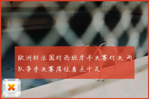 欧洲杯法国对西班牙半决赛对决 两队争夺决赛席位看点十足
